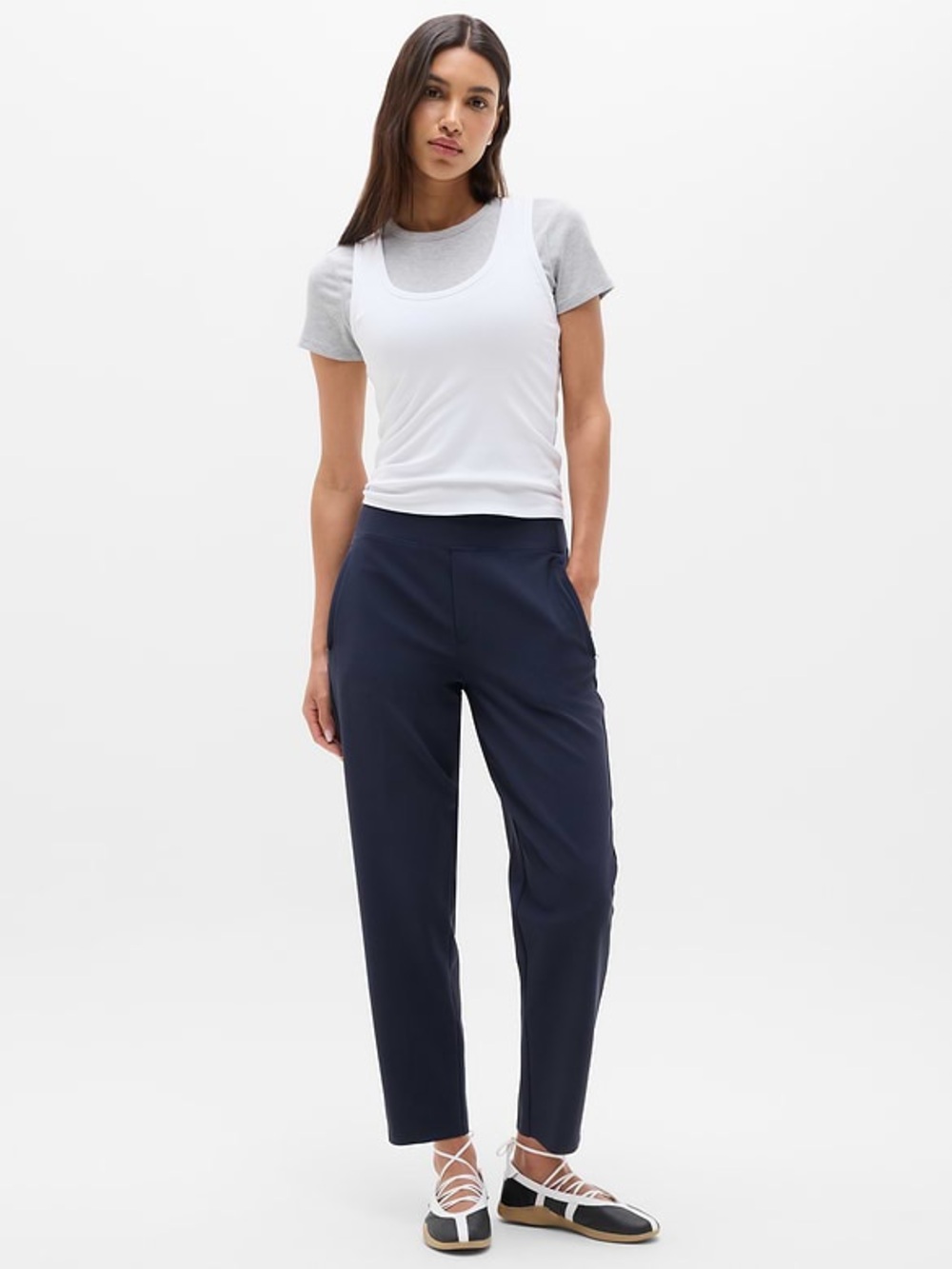 Athleta Navy Blue Athletic Pants Size 6-  
28”Inseam